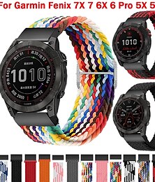 economico -Cinturino per orologio  per Garmin Fenix 7 7X 6 6X Pro Epix Pro 47mm 51mm Instinct 2X Approach S70 47mm S62 S60 Forerunner 955 945 Epix Marq Descent Quatix 22mm 26mm Nylon Sostituzione Cinghia 22mm