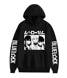 abordables -Serrure bleue Isagi Yoichi Nagi Meguru Bachira Sweat à capuche Animé Poche avant Art graphique Pour Couple Homme Femme Adulte Estampage à chaud