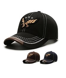 abordables -Hombre Gorra de Béisbol Negro Azul Marino Poliéster Bordado Ajustable Moda Clásico Moderno Exterior Diario Animal Portátil Transpirable