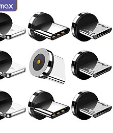 economico -1/5pcs connettore magnetico universale per round one ponit cavo magnetico tipo c micro usb magnete parti di ricambio adattatore per spina antipolvere per telefono cellulare regalo per compleanno/san