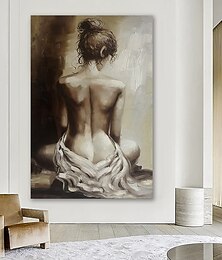 economico -Mintura Pittura A Olio Fatta A Mano Donna Nuda Su Tela Decorazione Della Parete Di Arte Moderna Immagine Astratta Per La Decorazione Domestica Pittura Arrotolata Senza Cornice Non Allungata
