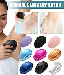 Недорогие -Безопасный безболезненный физический эпилятор для удаления волос со стеклянным нанокристаллом для женщин и мужчин, легкая очистка, многоразовый инструмент для депиляции по уходу за телом