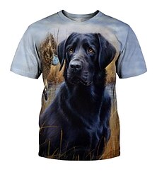 billige -Dyr Hund Dachshund T-skjorte Animé 3D Graphic Til Par Herre Dame Voksne Maskerade 3D-utskrift Fritid / hverdag
