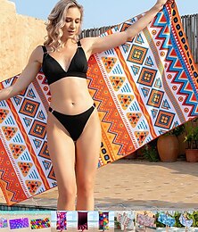 economico -Telo mare in microfibra senza sabbia, asciugatura rapida, super assorbente, asciugamani grandi, coperta per viaggi, piscina, bagno, campeggio, yoga, ragazze, donne, uomini, adulti