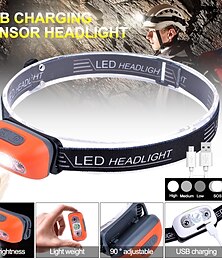 preiswerte -LED-Scheinwerfer, wiederaufladbarer Induktionssensor, wasserdichter Scheinwerfer, Taschenlampe, ultraleichter Lampenkörper, der zum Radfahren, Camping usw. verwendet wird. Shustar