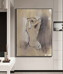 abordables -fait à la main peint à la main peinture à l'huile mur moderne peinture abstraite dame nue toile peinture décoration de la maison décor toile roulée pas de cadre non étiré