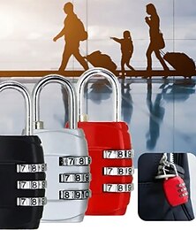 cheap -3 Dial Digit Password Combination Padlock Suitcase Luggage Metal Code Lock Mini Coded Keyed Anti-Theft Locks