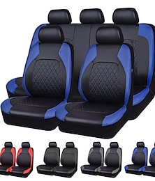 cheap -Universal PU Leather Car Seat Covers Set, Full Coverage Car Seat Protector Covers Fit For Cars, Trucks, SUVs