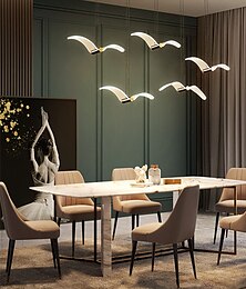 economico -lampade a sospensione a led da cucina illuminazione acrilica dimmerabile 40cm 1/3/4-luce moderna casa colonica foyer ingresso lampade a soffitto appeso globo sopra il tavolo 110-240v