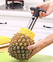 billiga -rostfritt stål ananas corer peeler cutter lätt frukt parer skärverktyg hem kök västra restaurang tillbehör