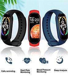 cheap -M7 Smart Watch 0.96 inch Smart Band Fitness Bracelet Bluetooth Pedometer Call Reminder Sleep Tracker Compatible with Smartphone Women Men Message Reminder Step Tracker IP 67 20mm Watch Case