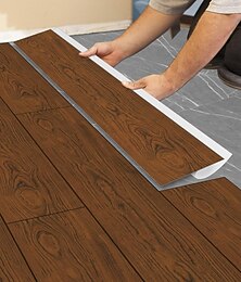 cheap -Wood Floor Wallpaper Peel And Stick Wall Sticker PVC Self Adhesive for Home Decor Home Living Room Bedroom Floor Tile Renovation Stickers Waterproof 15x90cm / 6''x35.4''