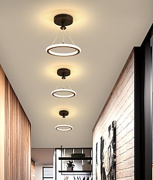 cheap -LED Ceiling Light 1-Light 23cm Ring Design Flush Mount Lights Metal Ceilling Light for Corridor Porch Bar Creative Loft Balcony Lamps Warm White/White 110-240V
