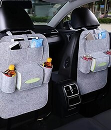 abordables -Améliorez votre voiture avec une protection de dossier de siège auto 1 pc et un tapis de protection de siège de poche organisateur.