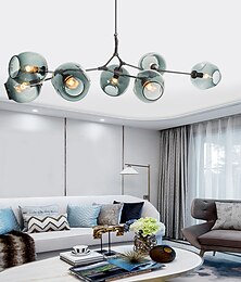economico -5-Light 6-Light 7-Light 125-180 cm Design Sputnik Progettazione del cluster Luci Pendenti Alluminio Bicchiere Sputnik Originale Galvanizzato Moderno 110-120V 220-240V