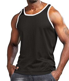economico -Per uomo Canotta da palestra Maglia da basket Retato Classico Senza maniche canottiera Sportivo Athleisure Traspirante Asciugatura rapida Traspirazione umidità Morbido Fitness Allenamento in palestra