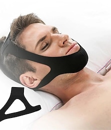 billige -1 stk anti-snorkebelte trekantet hakereim munnbeskyttelse gaver til kvinner menn bedre pust helse snorestopper bandasje
