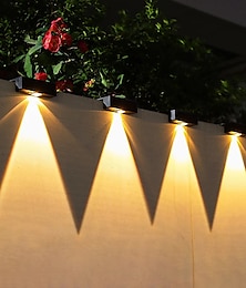 billige -solcelle vegglampe super lyse led dekk lys gjerde ned lys utendørs belysning vanntett hage lys balkong gjerde veranda hjemmedekorasjon solenergi nattlampe