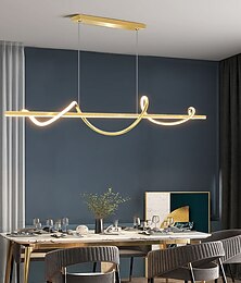 abordables -suspension led 100 cm lumières de l'île dimmable design en aluminium élégant minimaliste finitions peintes salle à manger cuisine lumières 110-240v seulement dimmable avec télécommande
