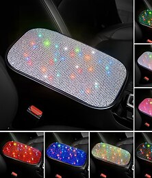 ieftine -husă bling bling pentru cotieră mașină lustru cristal pentru consola centrală a mașinii protectoare universală perne pentru cotiera auto accesorii pentru decor interior