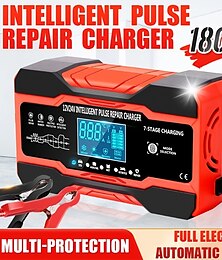 billige -10-amp bilbatterilader 12v og 24v smart helautomatisk batterilader vedlikeholder vedlikeholdslader for gressklipper båt marine blybatterier