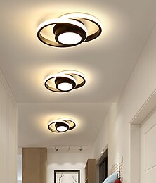billige -led loftslampe 1-lys 32cm geometriske former flush mount lys silica gel aluminium loftslampe til korridor veranda bar kreativ loft balkon lamper varm hvid/hvid 110-240v