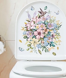 お買い得  -花トイレ装飾 絵画浴室 トイレカバーステッカー トイレマット トイレデカール デイジーウォールステッカー 小さな花ステッカー