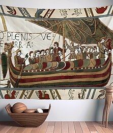 economico -Bayeux Medievale Appeso Arazzo Da Parete Grande Arazzo Da Parete Decorazione Fotografia Sfondo Coperta Tenda Casa Camera Da Letto Soggiorno Decorazione