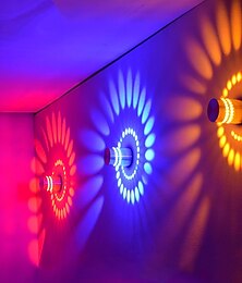 Недорогие -Lightinthebox Creative светодиодные настенные светильники для интерьера гостиной, магазинов/кафе, алюминиевый настенный светильник ip44 ac100-240v 3w