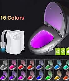 economico -wc luce notturna bagno led sedile del water ciotola sensore di rilevamento attivato dal movimento bagno impermeabile che cambia 16 colori per bambini adulti