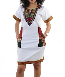 זול -בגדי ריקוד נשים תלבושות אפריקאיות מודרניות הדפס אפריקאי דאשיקי קרנבל נשף מסכות גראפי מבוגרים שמלה מפלגה, פֶסטִיבָל
