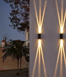 economico -Lampada Da Parete A Led Da Esterno Impermeabile 5w Su E Giù Illuminazione Da Interno Doppia Testa Curva Da Parete Camera Da Letto Moderna Luce Bianca Calda