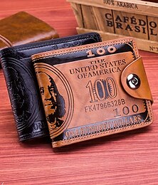 economico -Portafoglio in vera pelle da uomo vintage corto portacarte multifunzione regali per uomini a San Valentino festa del papà