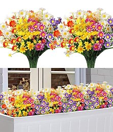 abordables -Fleurs artificielles marguerite, 1 pièce, plantes en plastique, décoration de maison, fenêtre extérieure, fleurs en plastique, décoration de mariage