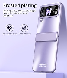 Недорогие -телефон Кейс для Назначение SSamsung Galaxy Z Flip 5 Z Flip 4 Z Flip 3 Чехол Защита от удара Однотонный Алюминиевый сплав