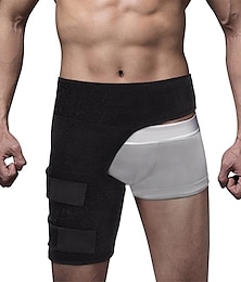 abordables -1pc manchon de compression de la cuisse de l'attelle de hanche, manchon de compression des ischio-jambiers & Enveloppe de compression à l'aine pour soulager la douleur de la hanche, soutien pour les