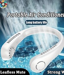 abordables -ventilateur de cou portable ventilateur électrique sans fil charge usb mini ventilateur de refroidissement ventilateur de cou silencieux sans ailette sport voyage travail apprentissage du cou suspendu