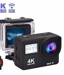 cheap -4K Ultra HD Action Camera Double LCD WiFi 16MP 170D 30M Go Waterproof Pro Sport DV Helmet Video Camera With Remote Control