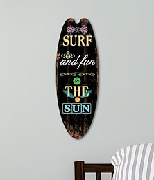 billiga -sommar strand hav tema fritid dekoration surfbräda trä plakett bar hem vägg vintage dekoration trä plakett