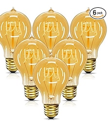 baratos -Lâmpada edison regulável, 6 peças, 1 peça, e27, 220v, 40w, a19, retrô, ampola, vintage, lâmpada incandescente, lâmpada edison, filamento, decoração