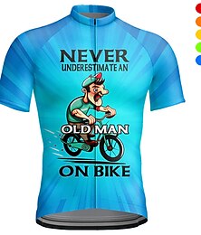 cheap -21Grams Men's Cycling Jersey Short Sleeve Bike Top with 3 Rear Pockets Mountain Bike MTB Road Bike Cycling Breathable Quick Dry Moisture Wicking Reflective Strips Yellow Red Blue Graphic Sports