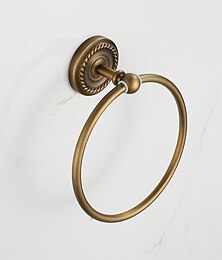 cheap -Towel Ring Wall Mounted Antique Brass Toilet Towel Ring Bath Towel Holder Hand Towel Holder Bathroom Accessories Bath Hardware