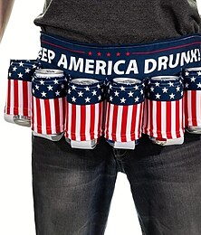 billige -uavhengighetsdagen ølbelte, hold amerika full drikke ølbelte, striper og stjerner mønster usa americana patriotisk ølbelte, 4. juli festdekor, sommerfest utendørs dekorasjoner, utendørs festfavoritter