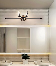olcso -led tükör elülső lámpa smink lámpa 80cm 20w fali lámpa modern egyszerű hálószobához fürdőszoba alumínium akril fekete ip20 110-240v