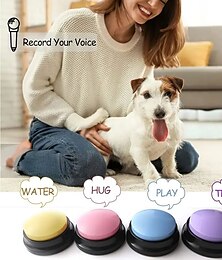 ieftine -buton de comunicare pentru animale de companie antrenament cutie vocală câine jucărie vorbitoare înregistrare difuzor cutie de stoarcere voce