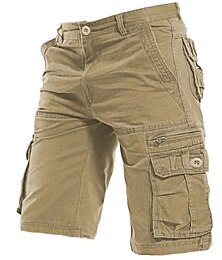 お買い得  -男性用 カーゴショーツ ハイキング ショーツ ジッパーポケット フラップポケット 平織り 履き心地よい 高通気性 アウトドア 日常 お出かけ ファッション カジュアル ブラック アーミーグリーン