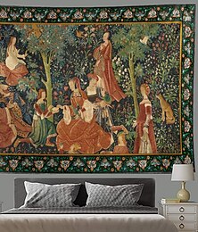 preiswerte -Mittelalterliche Wandteppiche zum Aufhängen, große Wandteppiche, Wanddekoration, Fotohintergrund, Decke, Vorhang, Zuhause, Schlafzimmer, Wohnzimmer, Dekoration