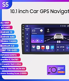 abordables -Android 12 2 din para radio de coche universal reproductor multimedia gps navegación coche audio estéreo unidad principal 10,1 pulgadas altavoces wifi