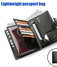 preiswerte -Kreditkartenhalter Brieftasche PU-Leder Visitenkartenhalter Luxus wasserdicht Multi für Männer Geschenk zum Schulbeginn