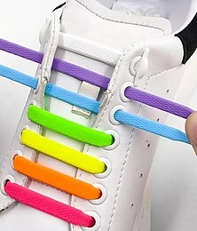 billige -16 stk sett lazy no-tie silikon elastiske lisser knyting voksen joggesko raske sko blonder for menn kvinner barn